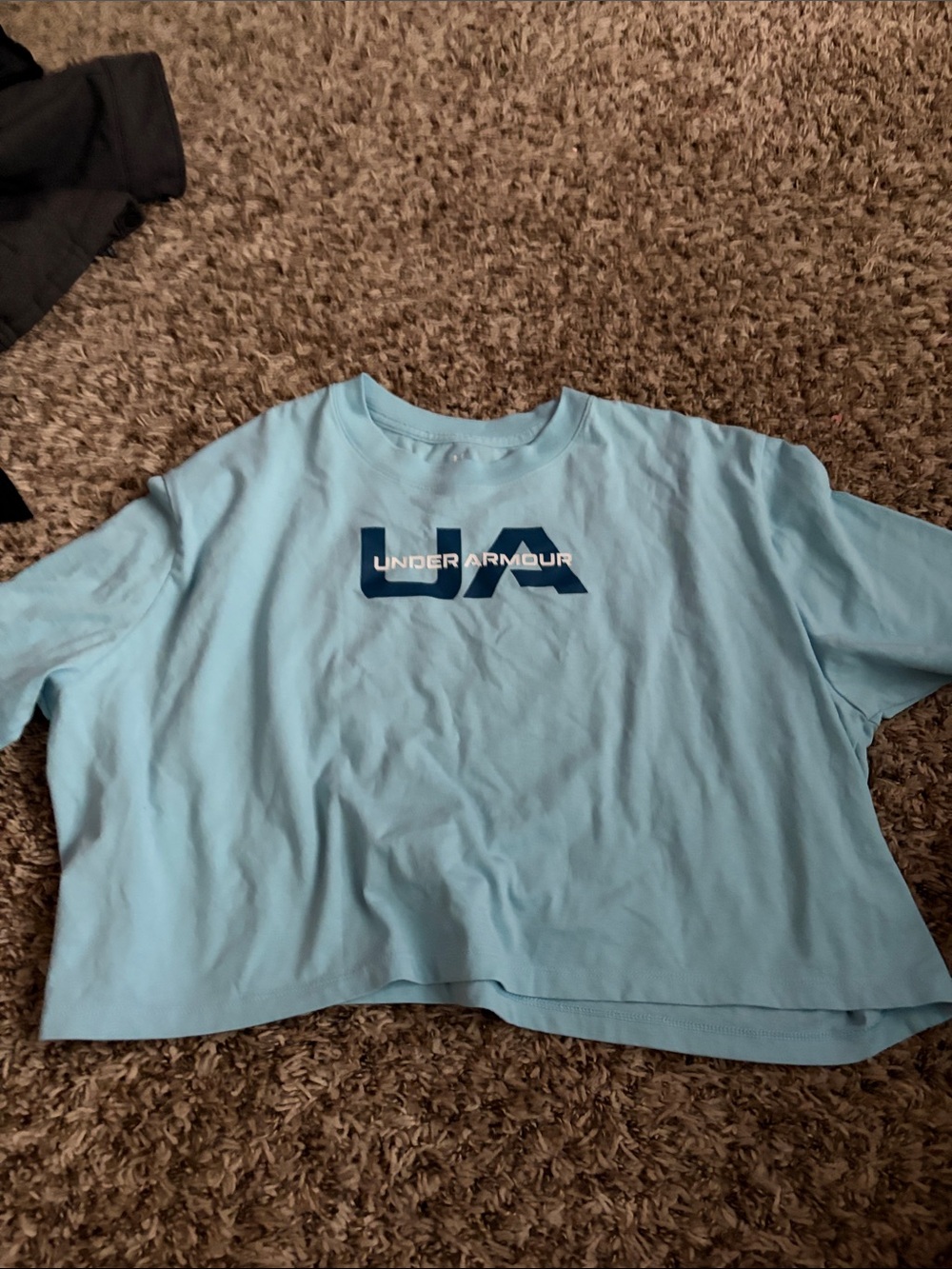 Under Armour Sky Blue Tee with Navy Logo